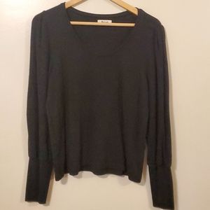 Madewell 🖤 Sweater Scoop Neck Long Sleeve, Size Large